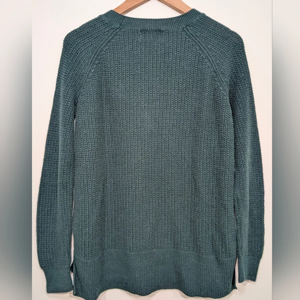 Old Navy Women's Medium Deep Teal Crew Neck Knit Raglan Sleeve Sweater Relaxed